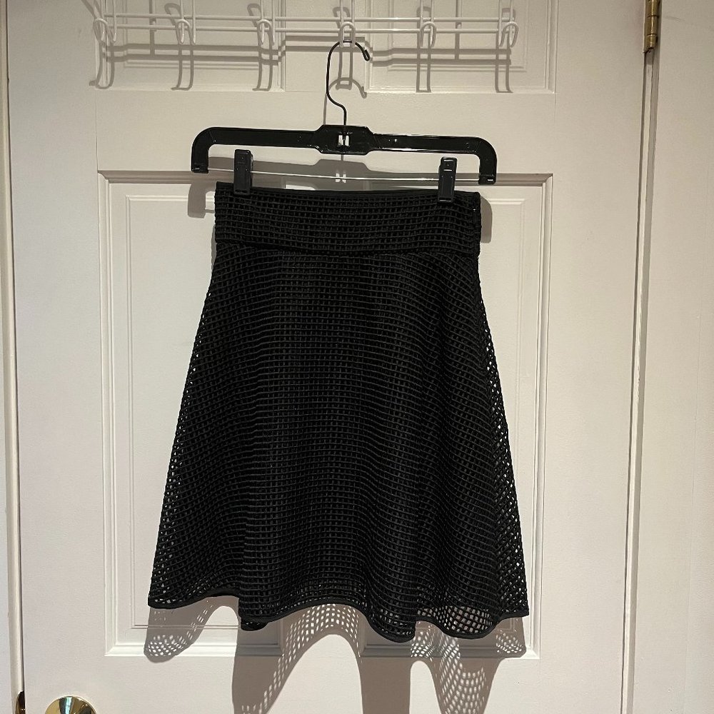 Club Monaco geometric A-line skirt